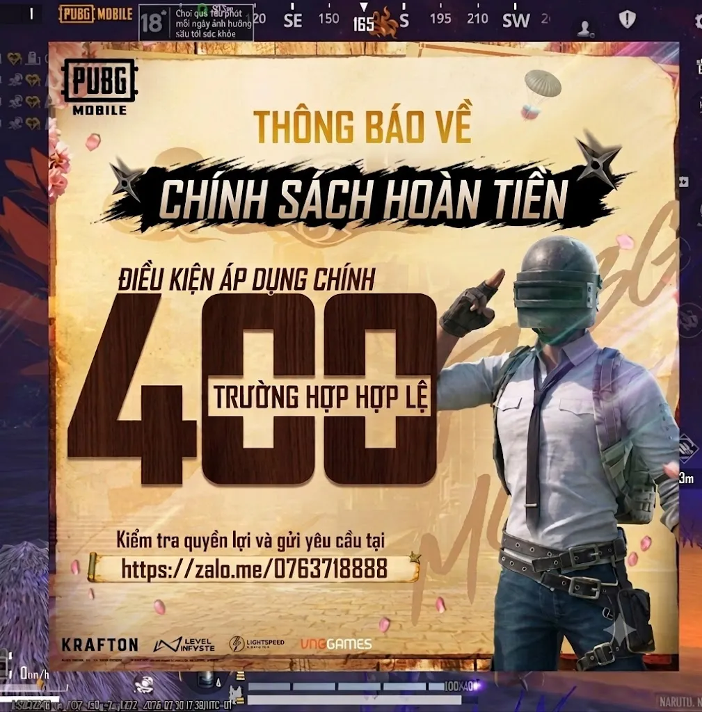 Chính Sách Hoàn Tiền & Quy Định Mua Acc PUBG Trả Góp | accpubg.com