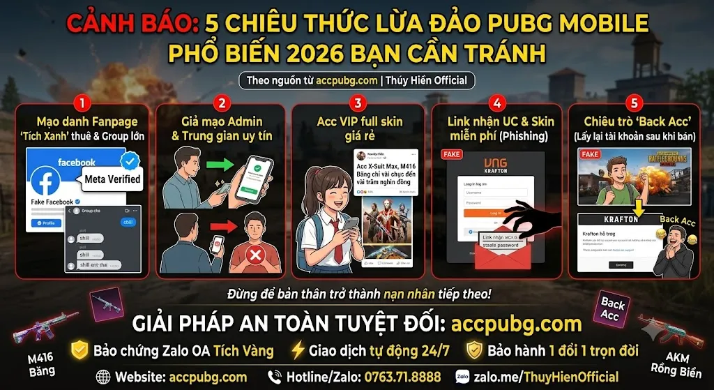 Cảnh Báo: 5 Chiêu Thức Lừa Đảo khi Mua Acc PUBG Mobile Phổ Biến 2026 Bạn Cần Tránh