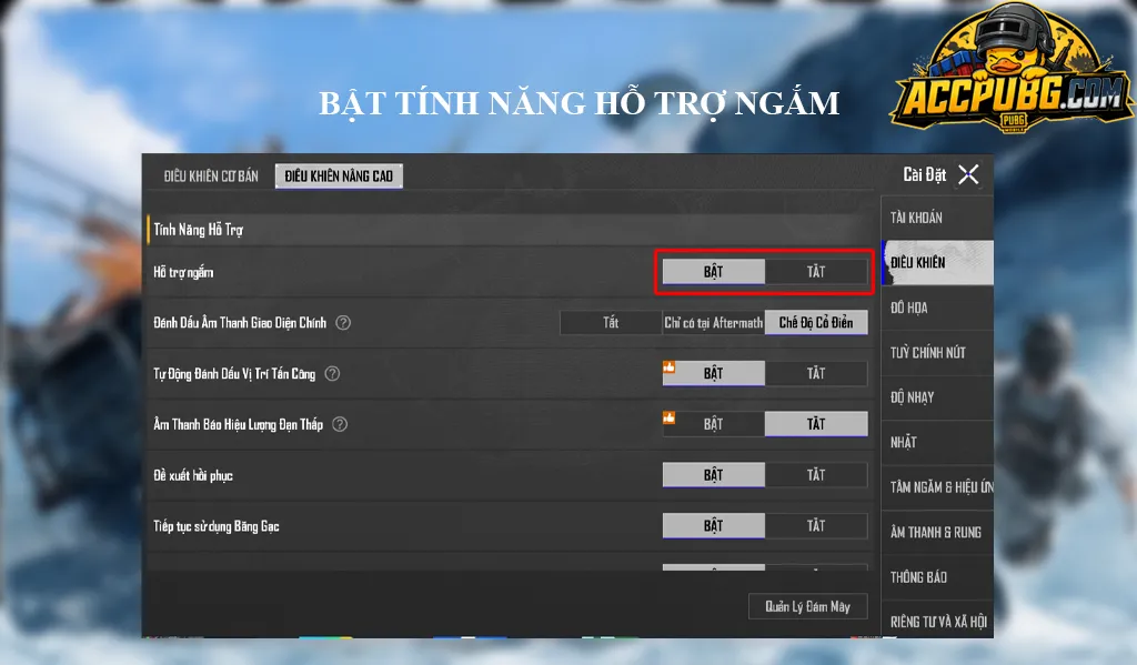 Hỗ trợ ngắm (Aim Assist)