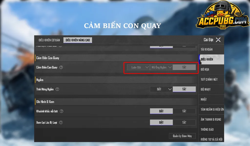 Cảm biến con quay (Gyro)