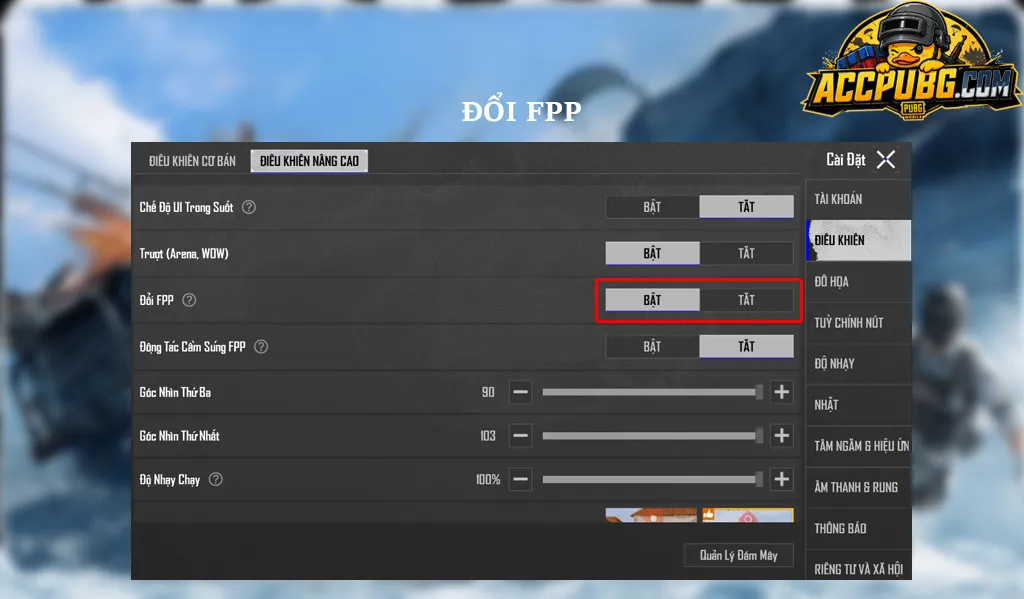 Đổi FPP (Góc nhìn thứ 1)