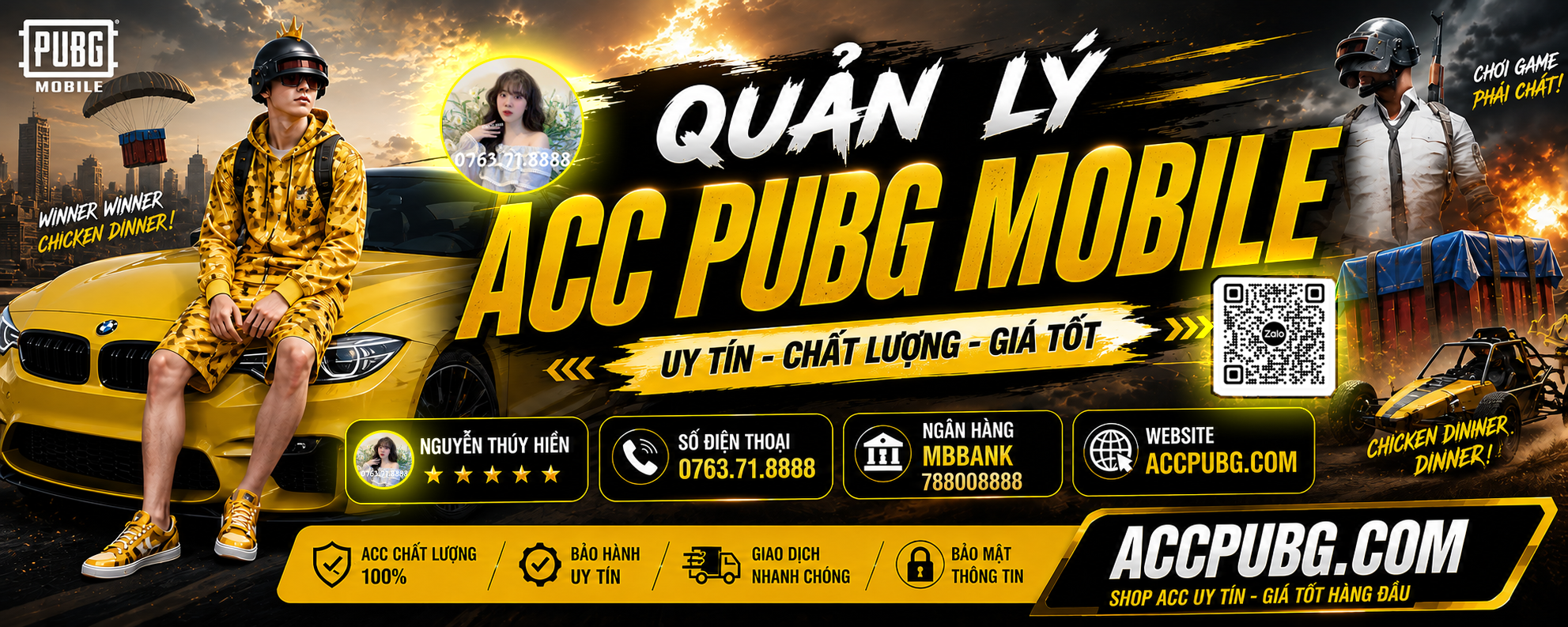 Mua Bán Acc pubg Mobile giá rẻ - uy tín - chất lượng